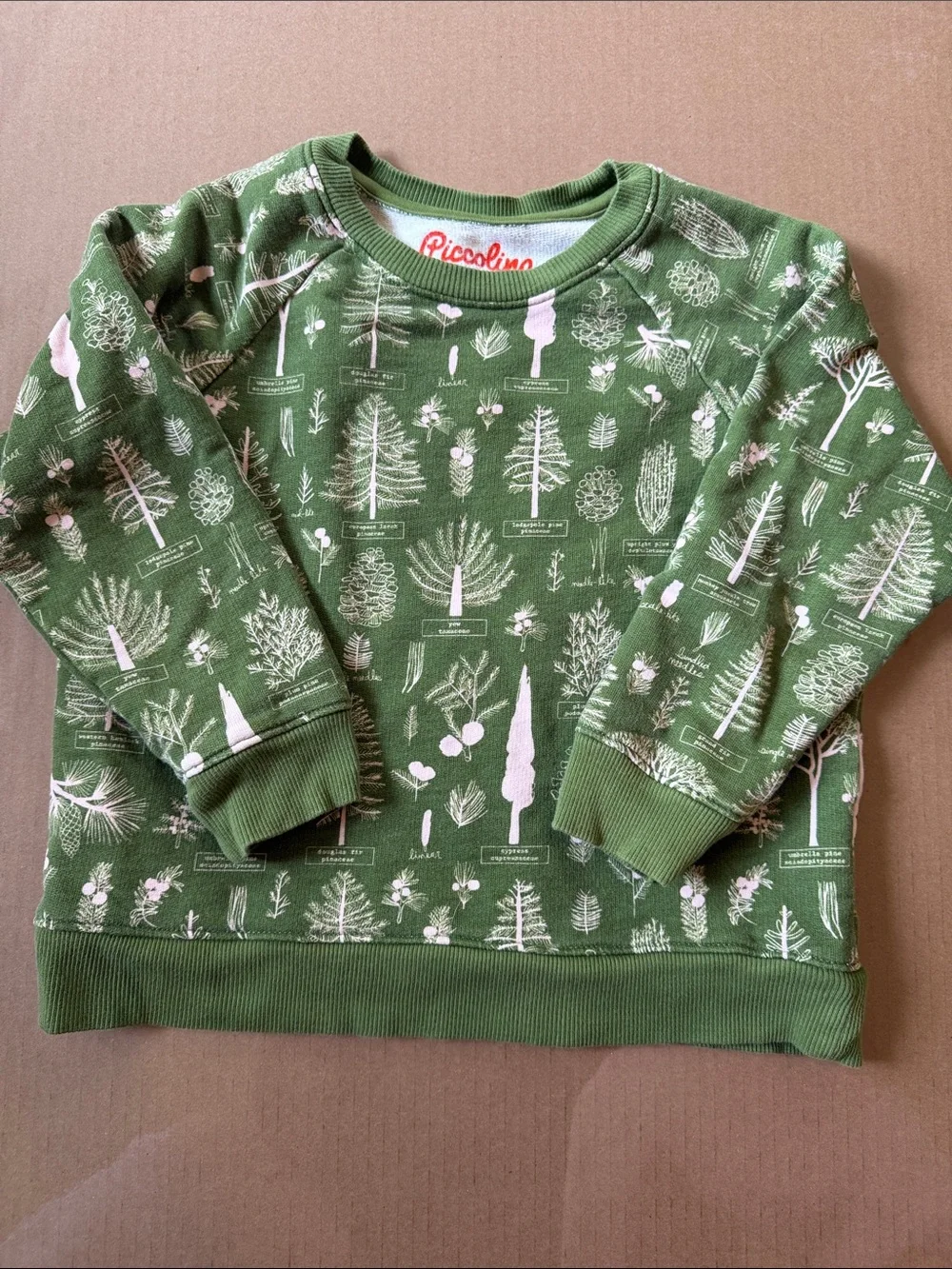 Piccolina green arborist sweatshirt and matching pants